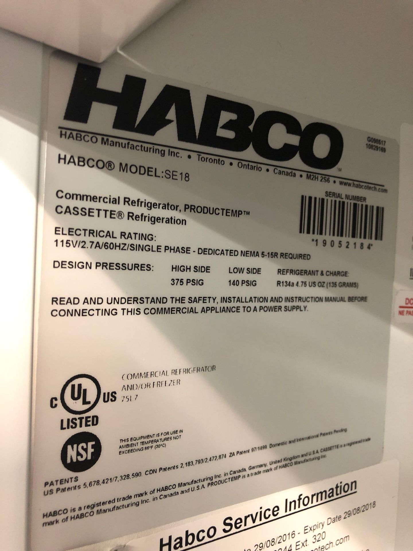 Habco model SE 18 single door glass cooler - Bild 2 aus 3