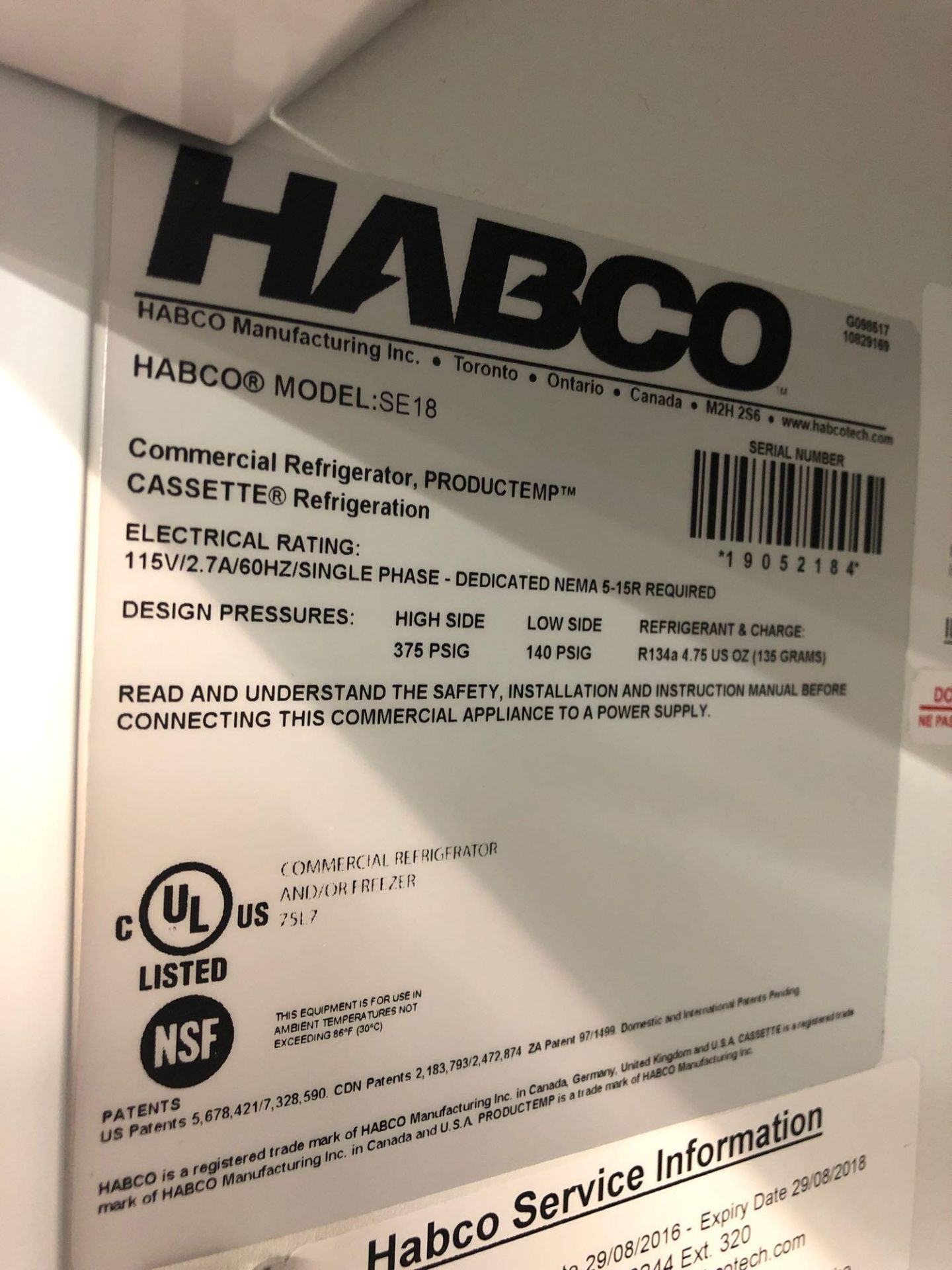 Habco model SE 18 single door glass cooler - Image 2 of 3