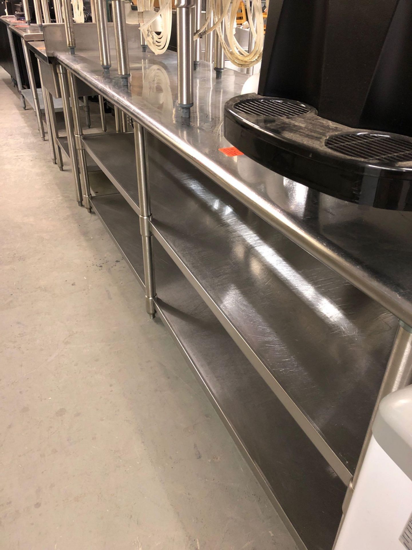 96” x 24” all stainless steel table with two shelves - Image 2 of 2
