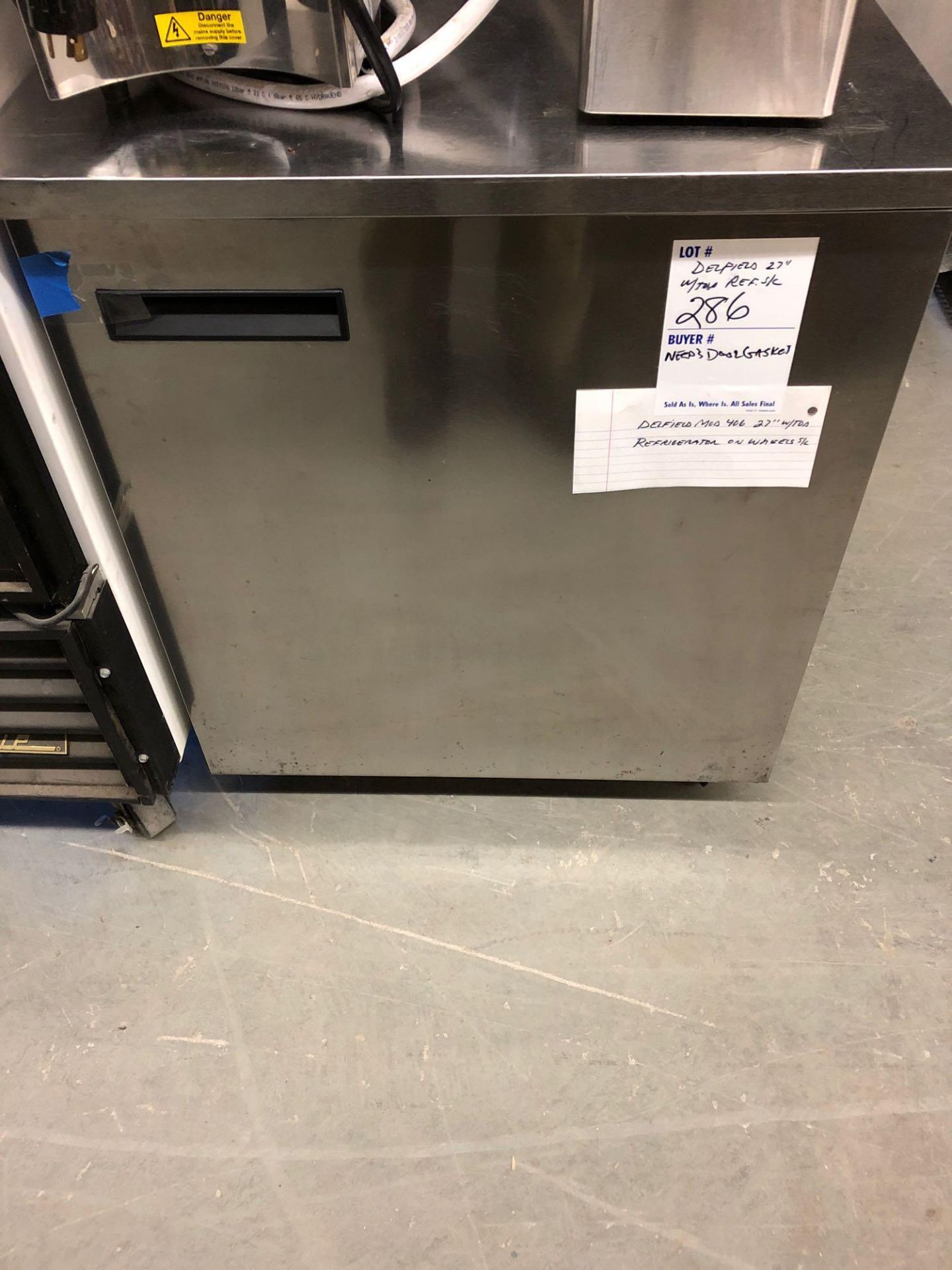 Delfield 27 inch work top refrigerator