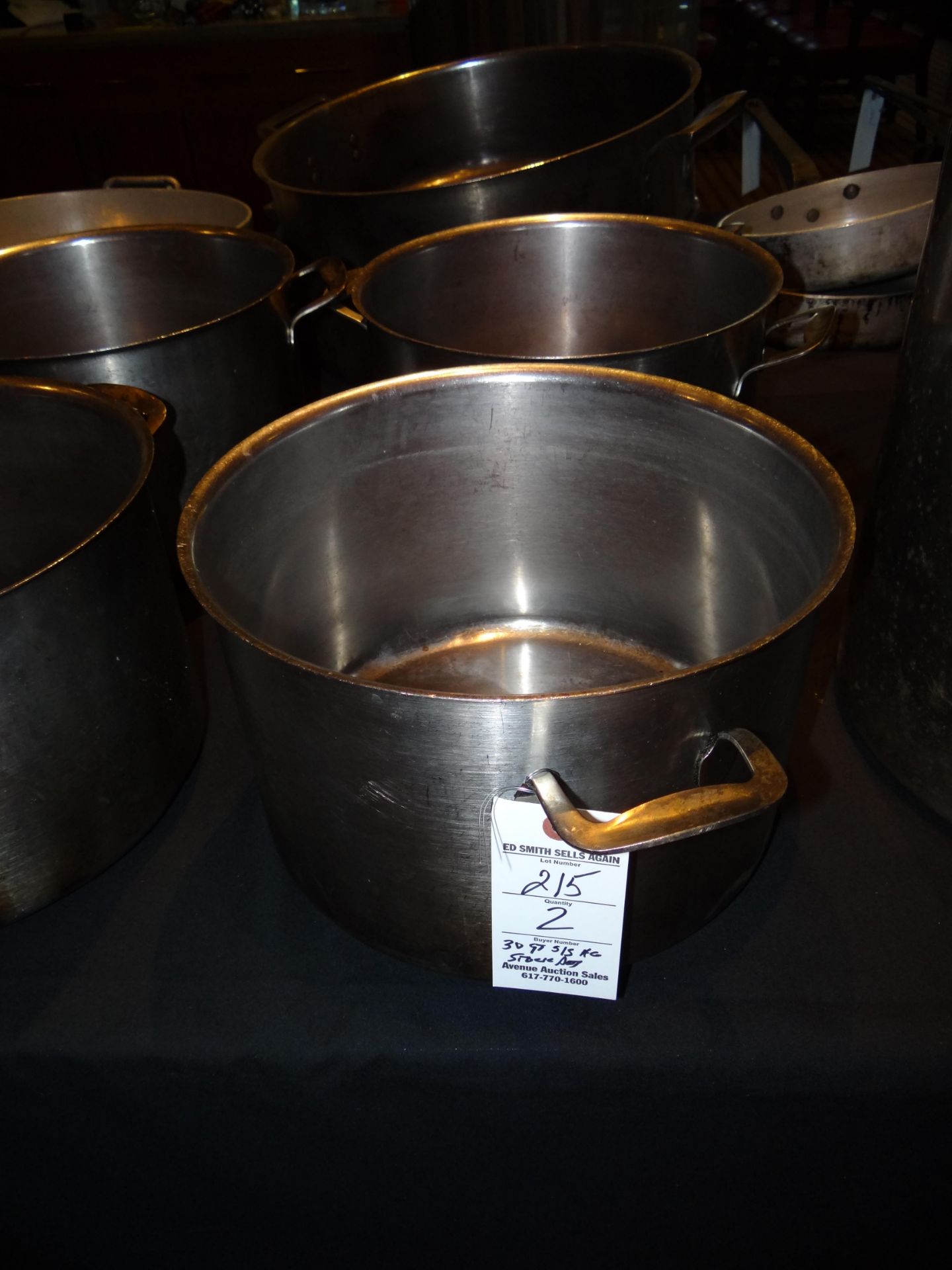 (2) Heavy Gauge S/S 30 QT Stock Pots