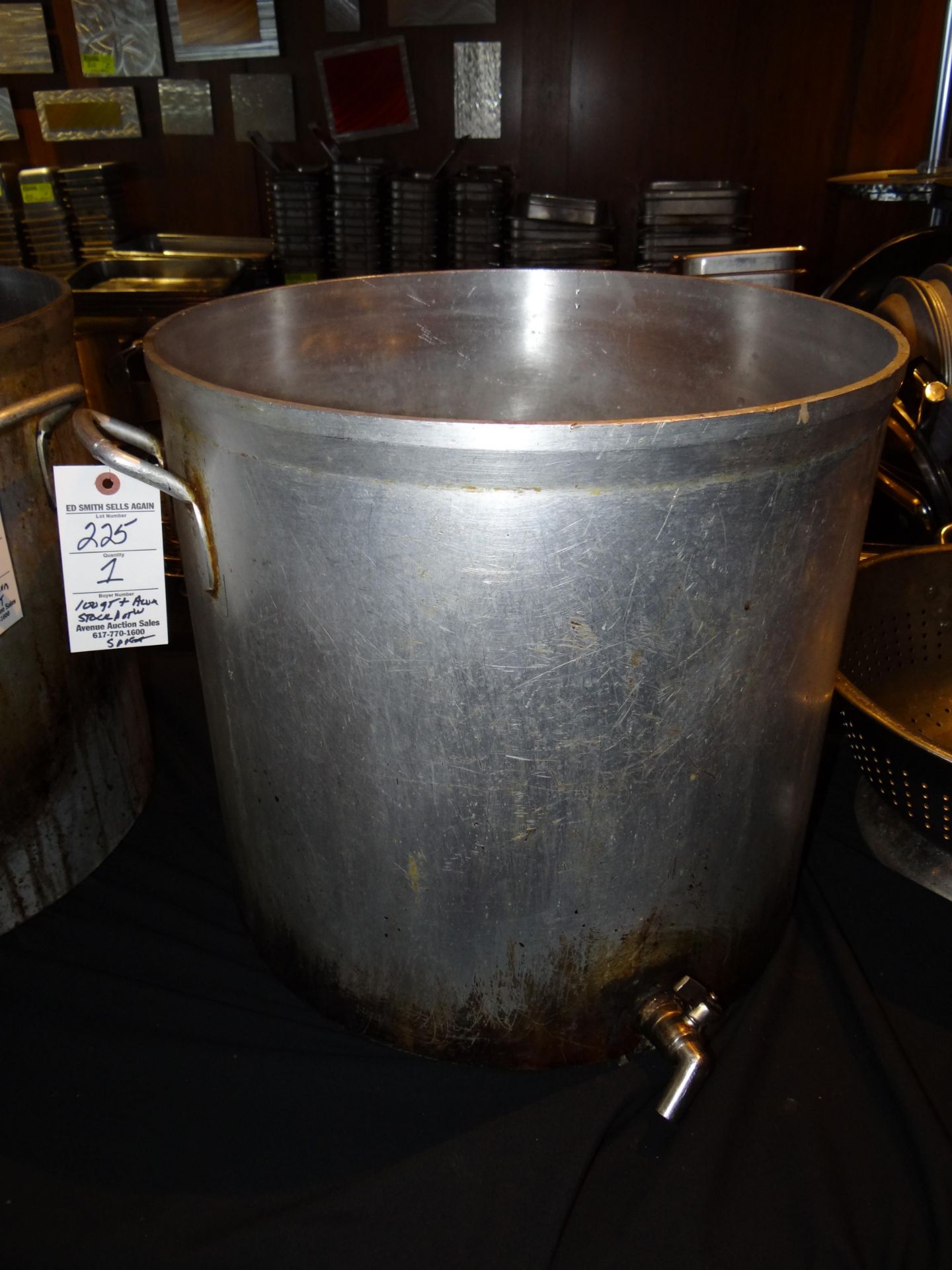 (1) 100 Quart Stock Pot - Heavy Aluminum With Spigot - Image 2 of 2