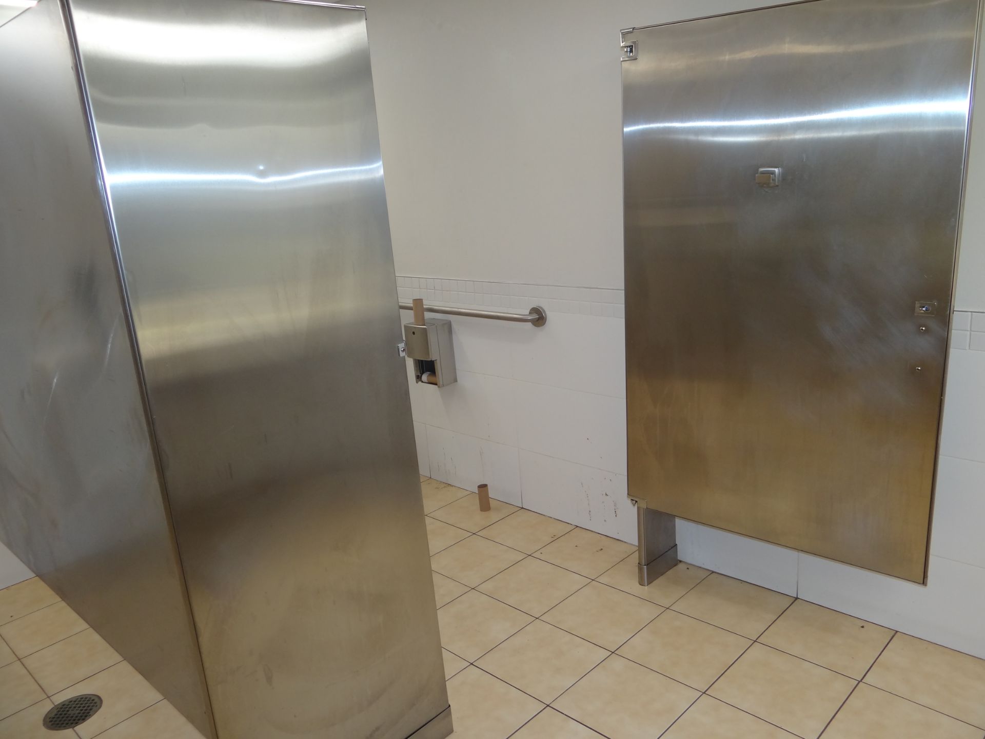 (1) Stainless Steel Handicapped Restroom Partition.