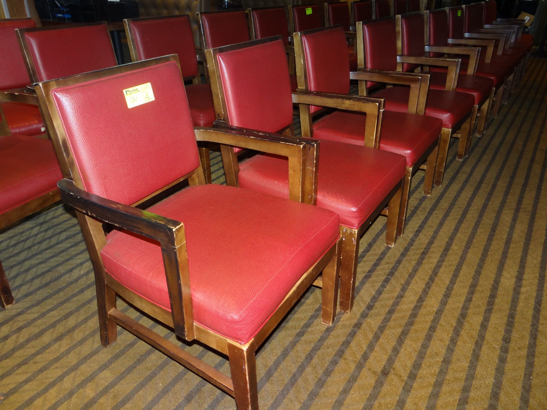 (6) Upholstered Arm Chairs