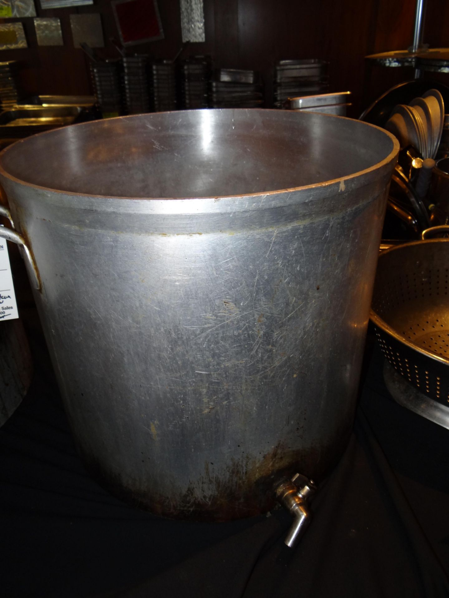 (1) 100 Quart Stock Pot - Heavy Aluminum With Spigot