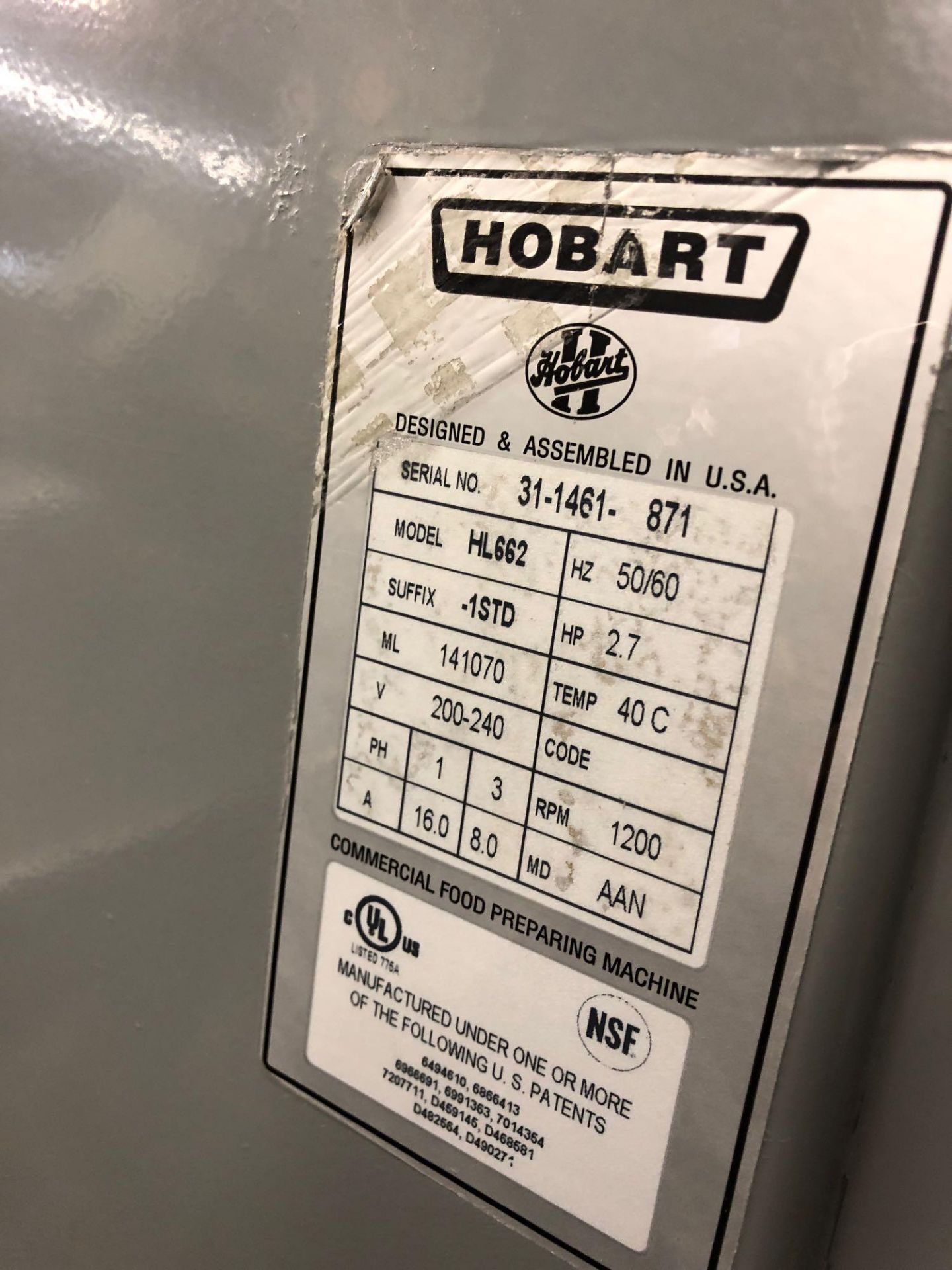 Hobart 60 quart mixer - Image 2 of 3