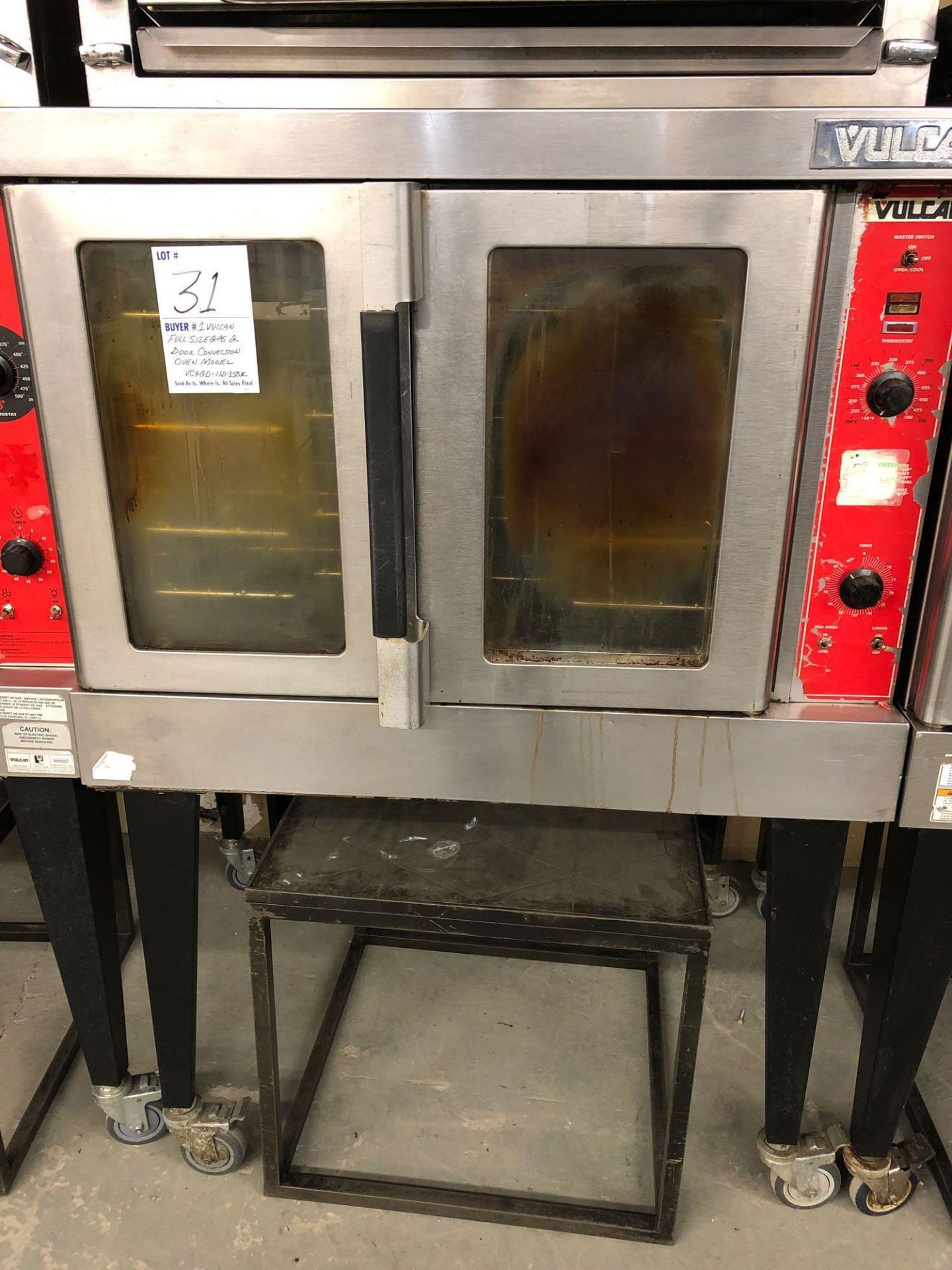 Vulcan full size convection oven