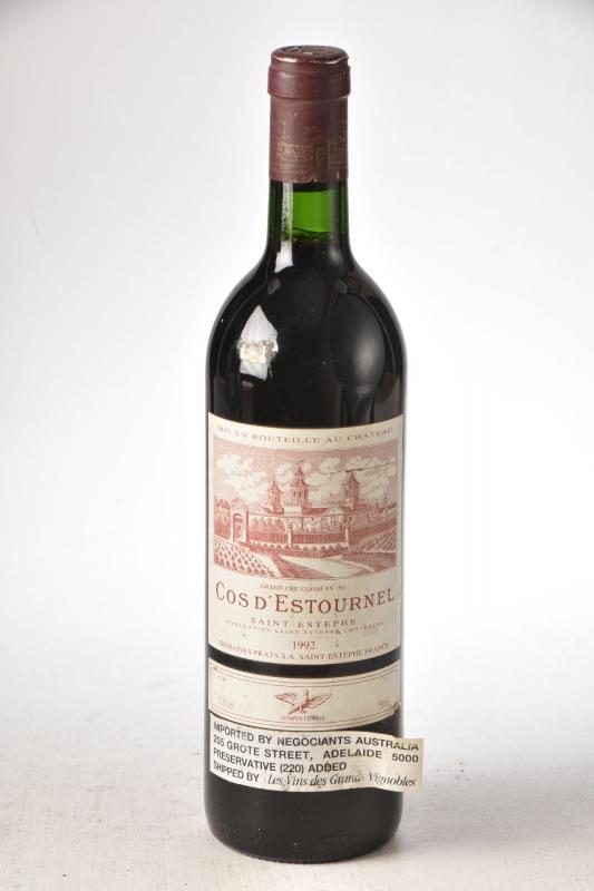 Chateau Cos d'Estournel 1992 1 bt Australian import Label