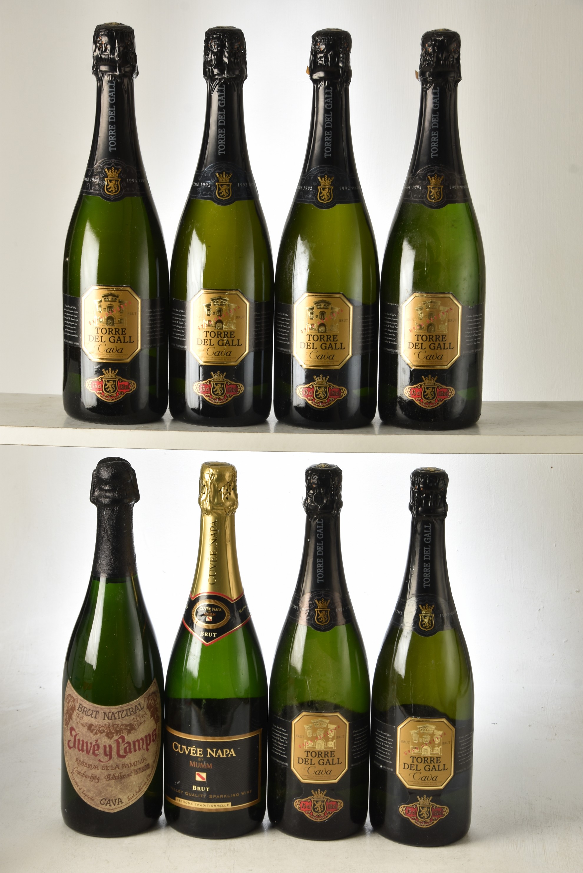 Torre Del Gall Penedes 1992 2 bts 1994 4 bts Moet & Chandon 1 bt 1989 Juve Y Camps Reserva De La Fam