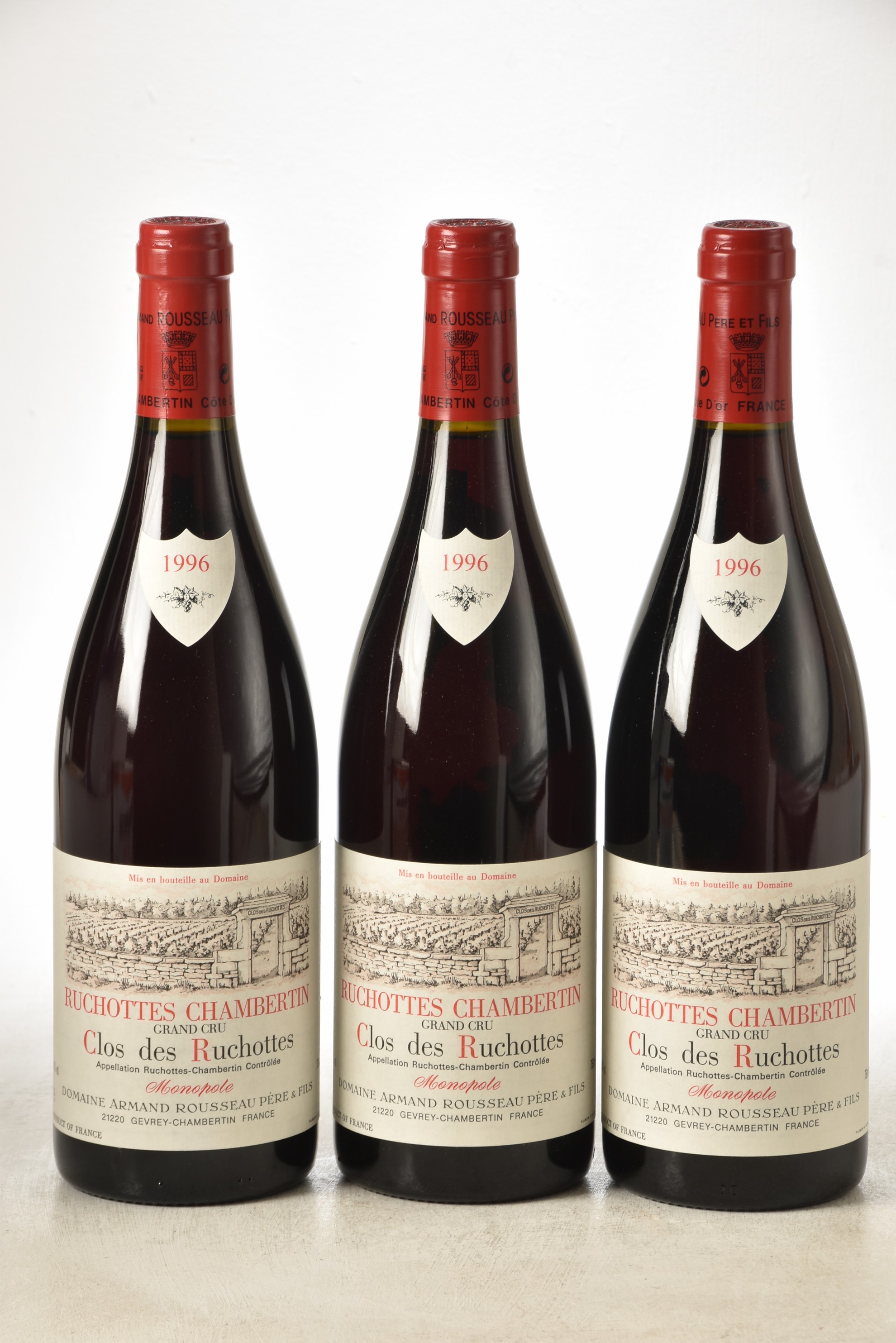 Ruchottes-Chambertin Clos des Ruchottes 1996 Domaine Armand Rousseau 3 bts IN BOND