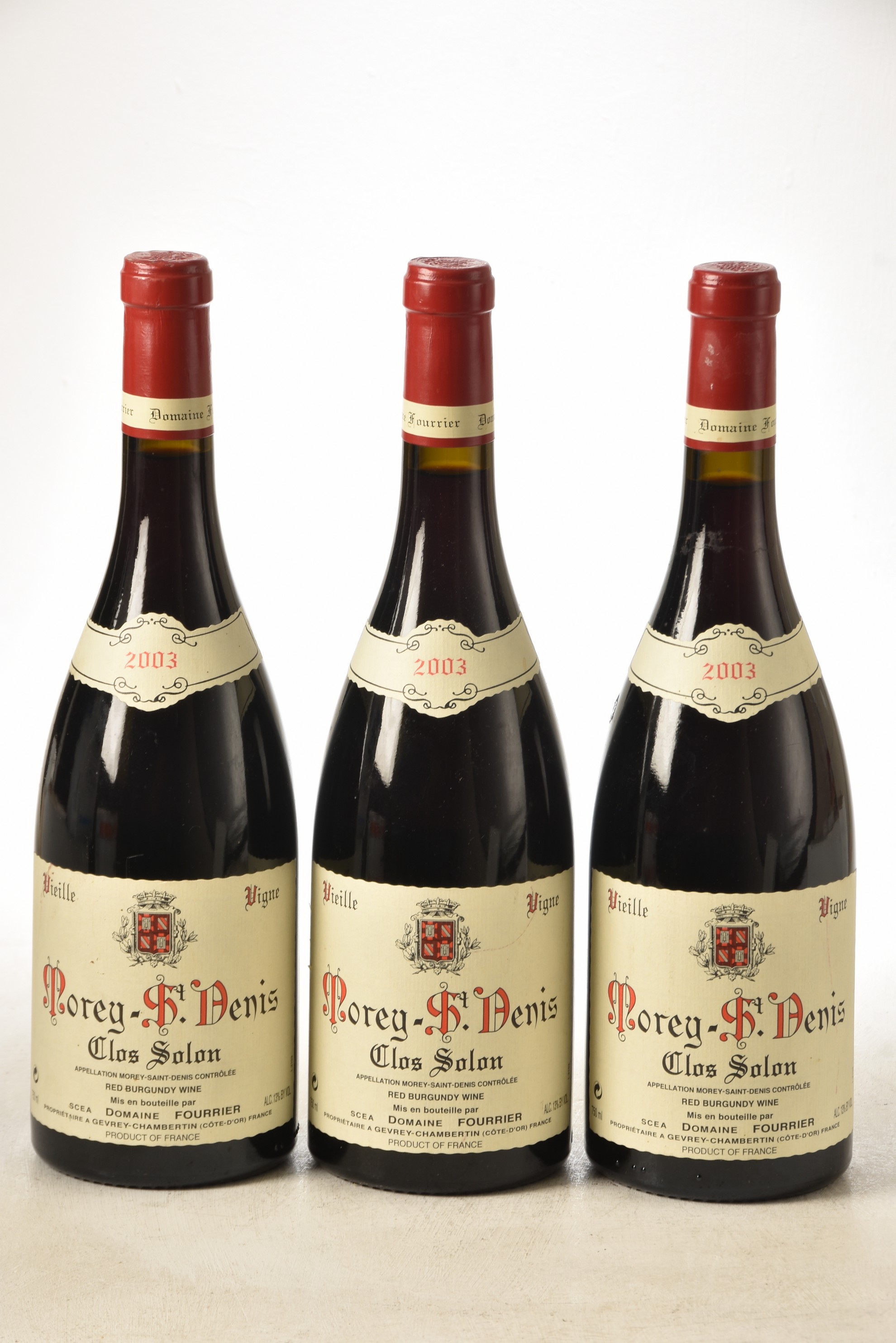 Morey St Denis Clos Solon 2003 Domaine Fourrier 3 bts