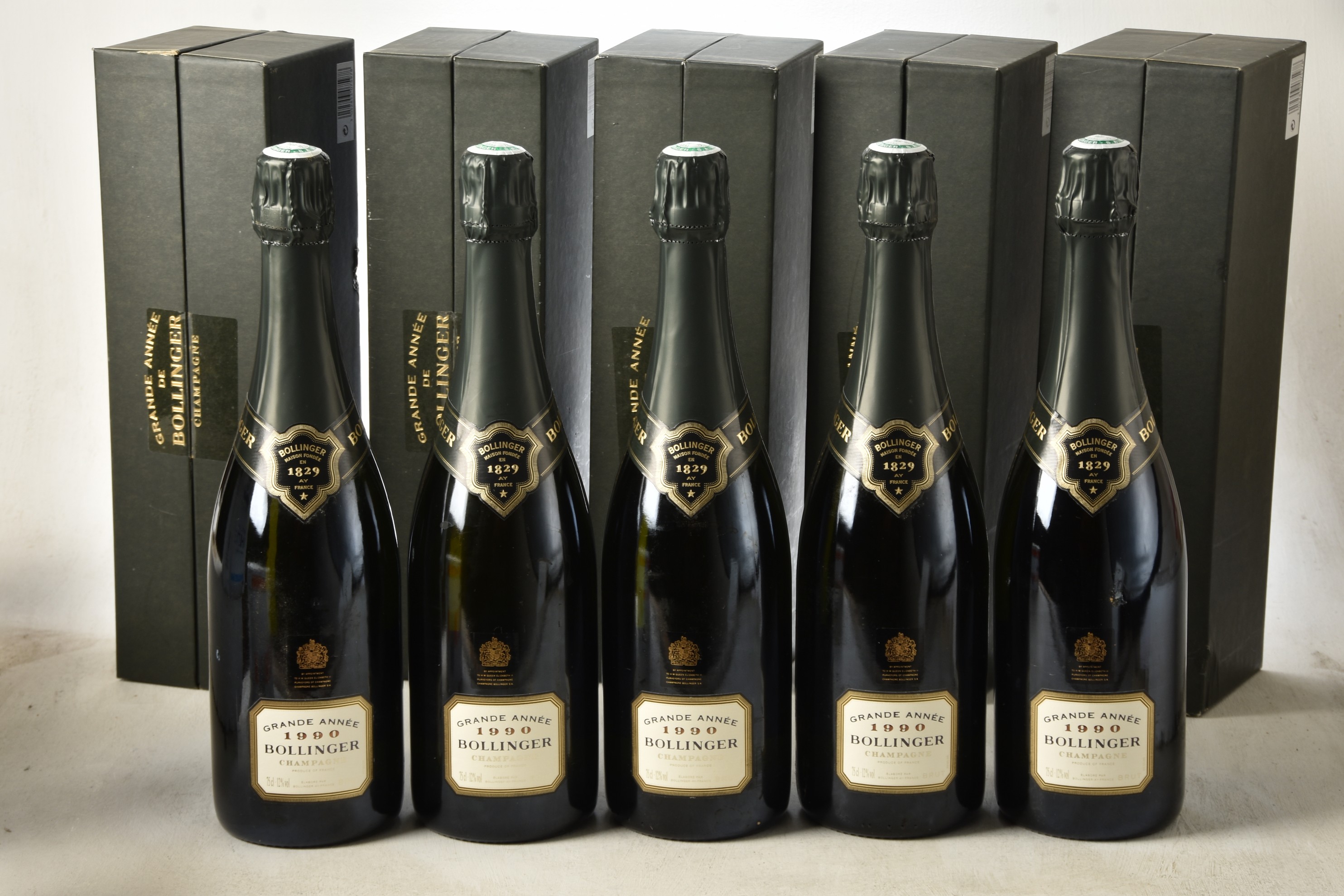 Champagne Bollinger La Grande Annee 1990 5 bts