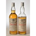 Dewars White Label 1960's bottling 26 2/3rds Fl Oz 70% proof 2 bts 1 with significant evaporation