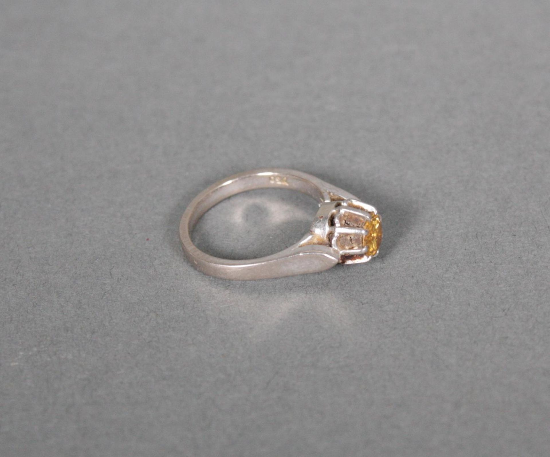 Ring mit Citrin, 18 Karat Weißgold - Image 2 of 3