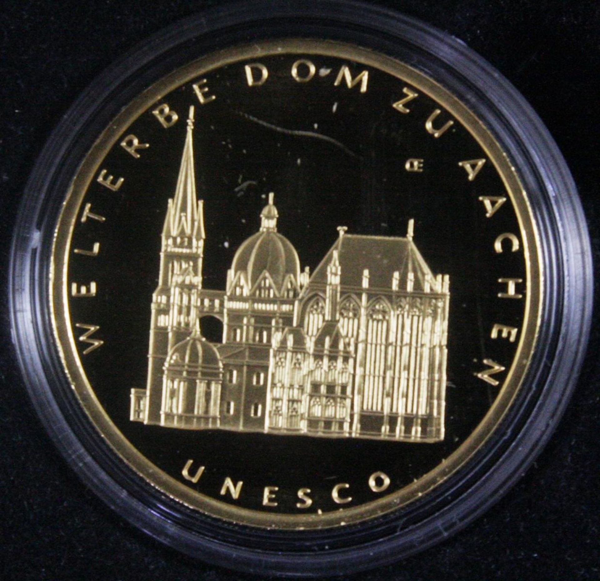 100 Euro Goldmünze 2012, UNESCO Welterbe - Dom zu Aachen - Bild 2 aus 3