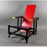 Gerrit Rietveld rot blau Stuhl