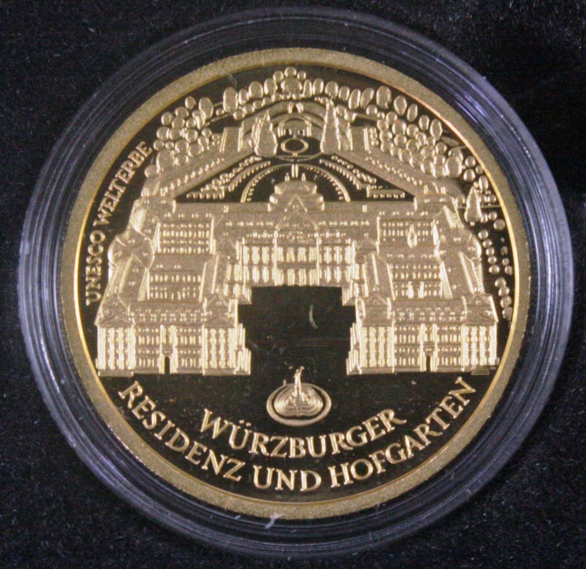 100 Euro Goldmünze 2010, UNESCO Welterbe Würzburger Residenz und Hofgarten - Bild 2 aus 3