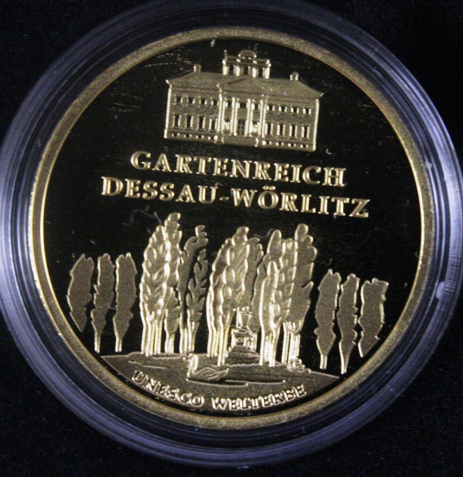 100 Euro Goldmünze 2013, UNESCO Welterbe Gartenreich Dessau-Wörlitz - Bild 2 aus 3