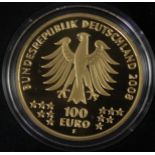 100 Euro Goldmünze 2008, UNESCO Weltkulturerbe Altstadt Goslar - Bergwerk Rammelsberg