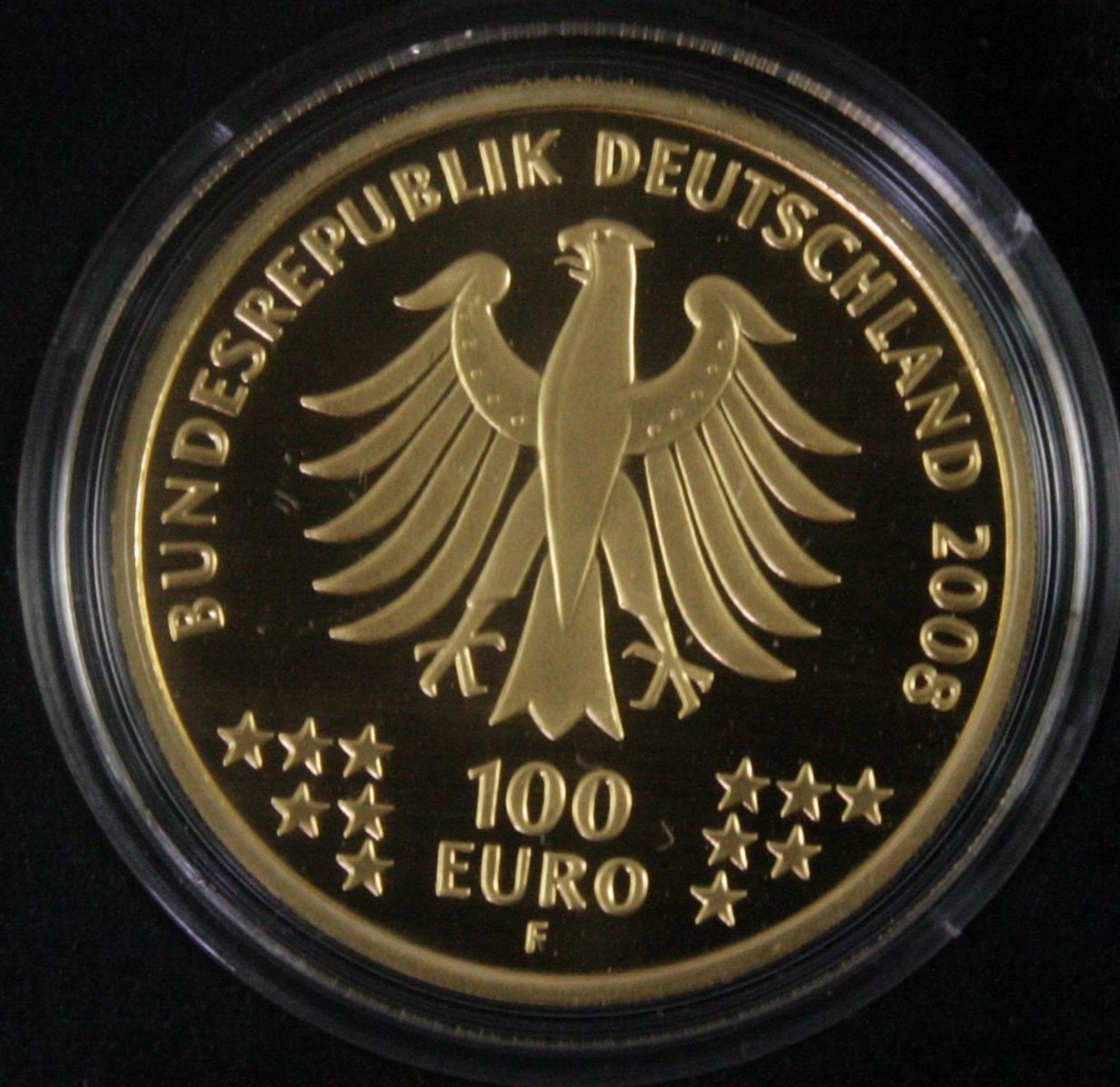 100 Euro Goldmünze 2008, UNESCO Weltkulturerbe Altstadt Goslar - Bergwerk Rammelsberg