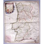 Kupferstich-Karte von Petrus Schenk, datiert 1703, altkoloriert