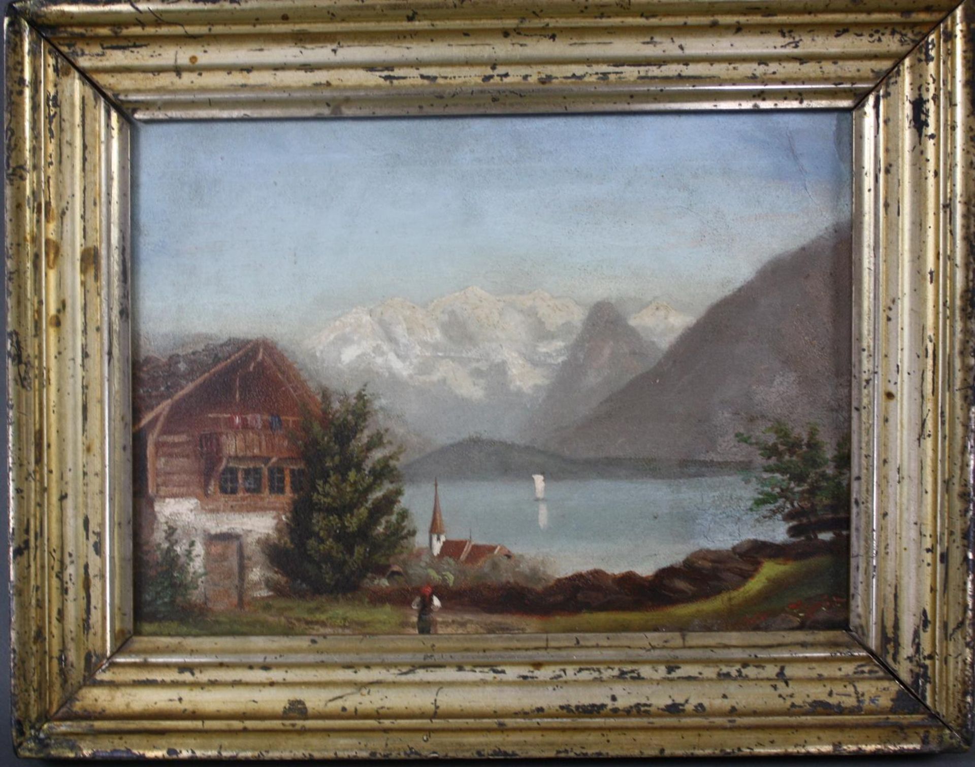 2 Anonyme Gemälde, Landschafts- und Tier Darstellung um 1900 - Bild 2 aus 4