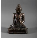 Buddha Shakyamuni. Bronze, Birma, Mandalay. 19. Jahrhundert