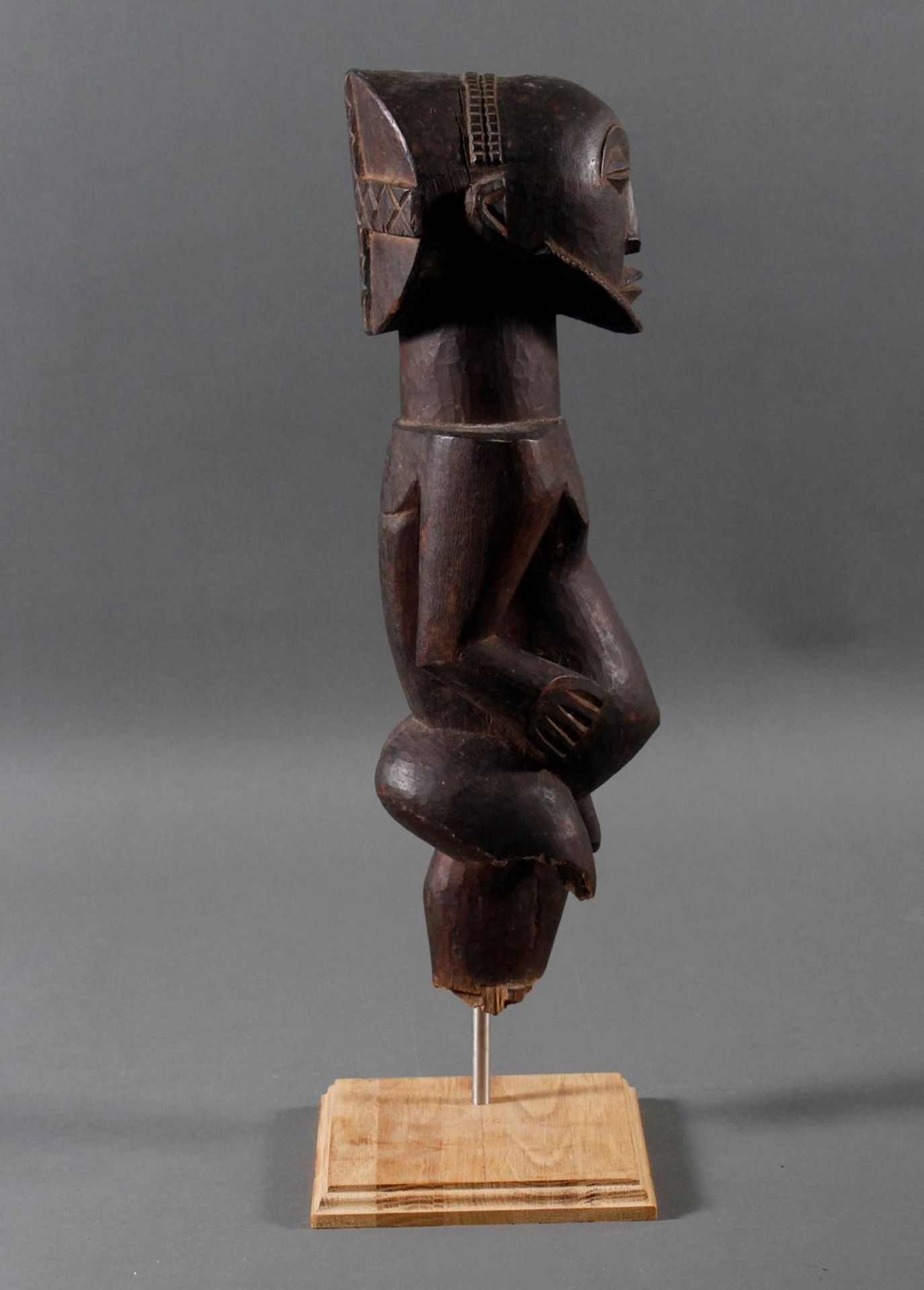 Ahnenskulptur der Hemba / Kongo, Holz mit schöner Glanzpatina - Image 3 of 10