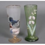 Vase und Glas um 1900