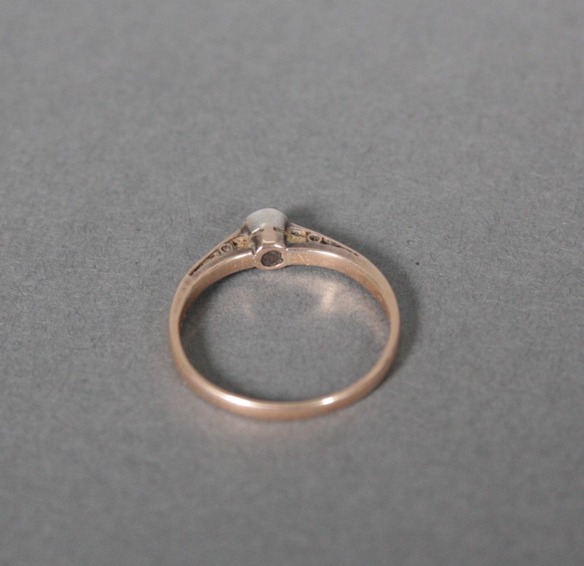 Ring mit Diamant, 14 Karat Gelbgold - Image 3 of 3