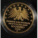 100 Euro Goldmünze 2011, UNESCO Welterbe - Wartburg