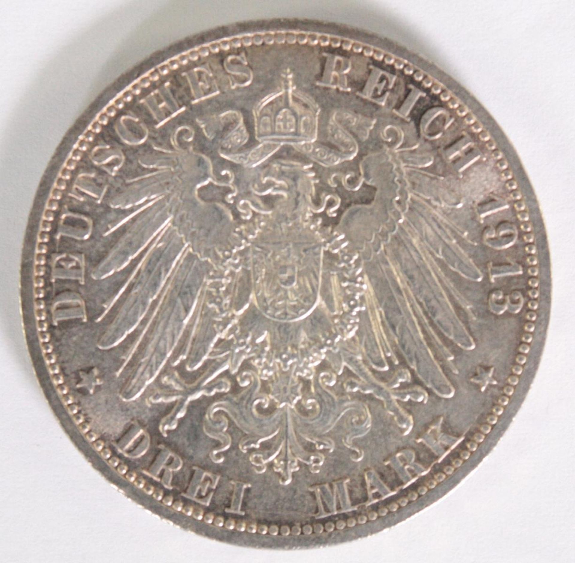 Deutsches Reich 3 Mark 1913 A Wilhelm II 1888 - 1918 ss - Bild 2 aus 2