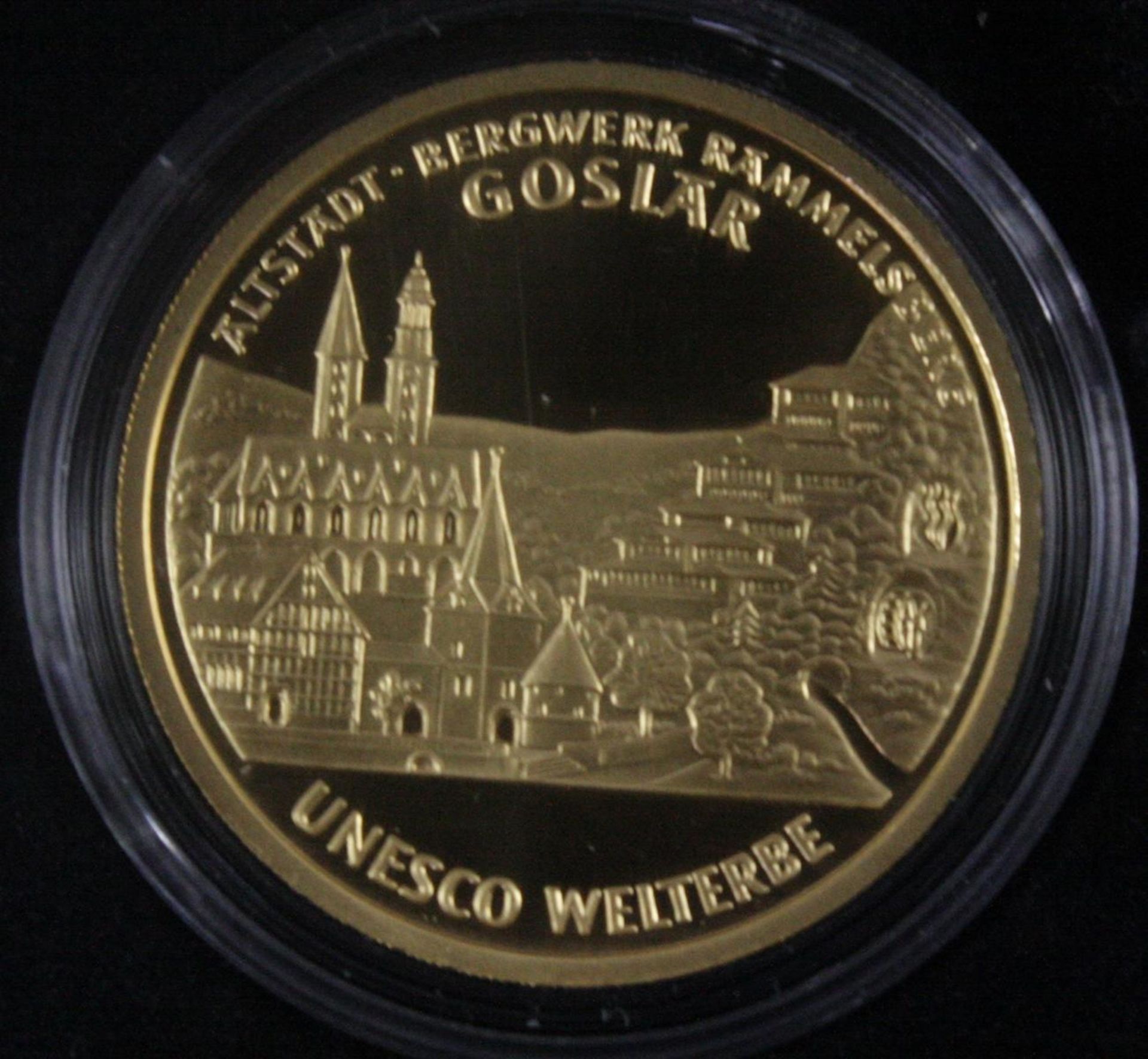 100 Euro Goldmünze 2008, UNESCO Weltkulturerbe Altstadt Goslar - Bergwerk Rammelsberg - Bild 2 aus 3