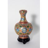 Email-Cloisonné Vase, China, 2. Hälfte 20. Jahrhundert