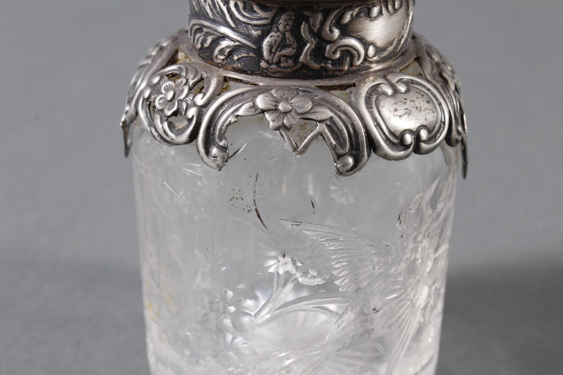 Glasflakon mit Silbermontur um 1880 - Image 3 of 13