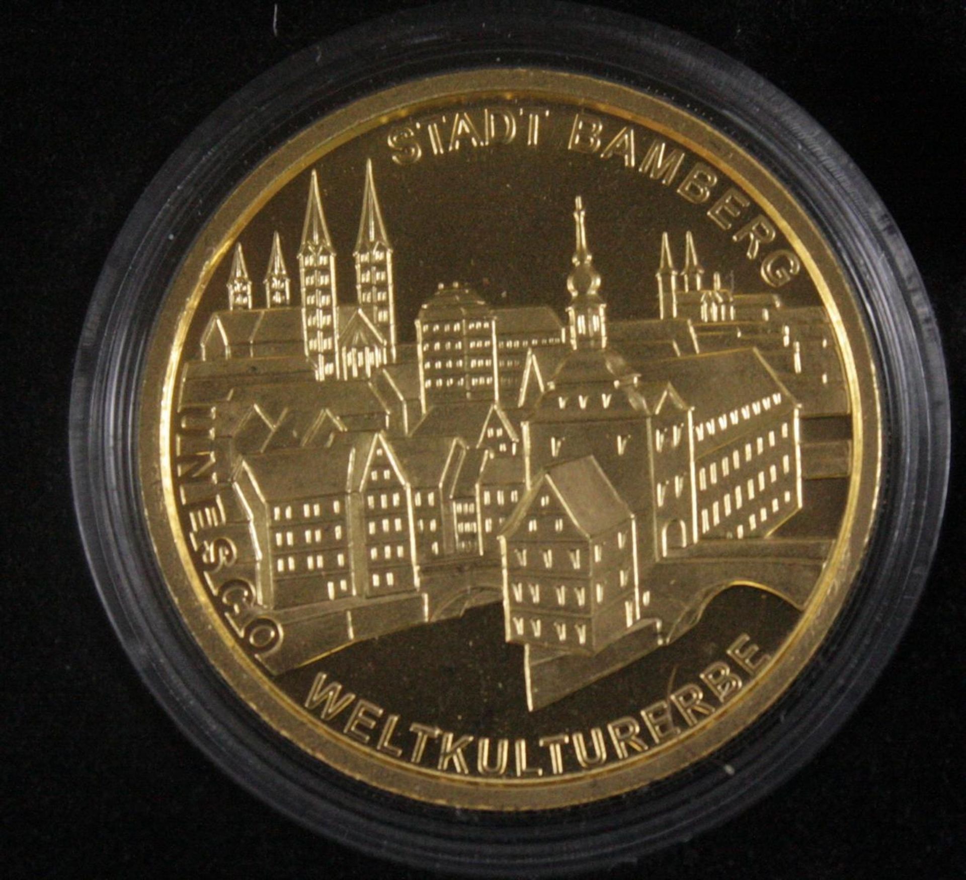 100 Euro Goldmünze 2004, UNESCO Weltkulturerbstadt Bamberg - Bild 2 aus 3