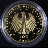 100 Euro Goldmünze 2012, UNESCO Welterbe - Dom zu Aachen