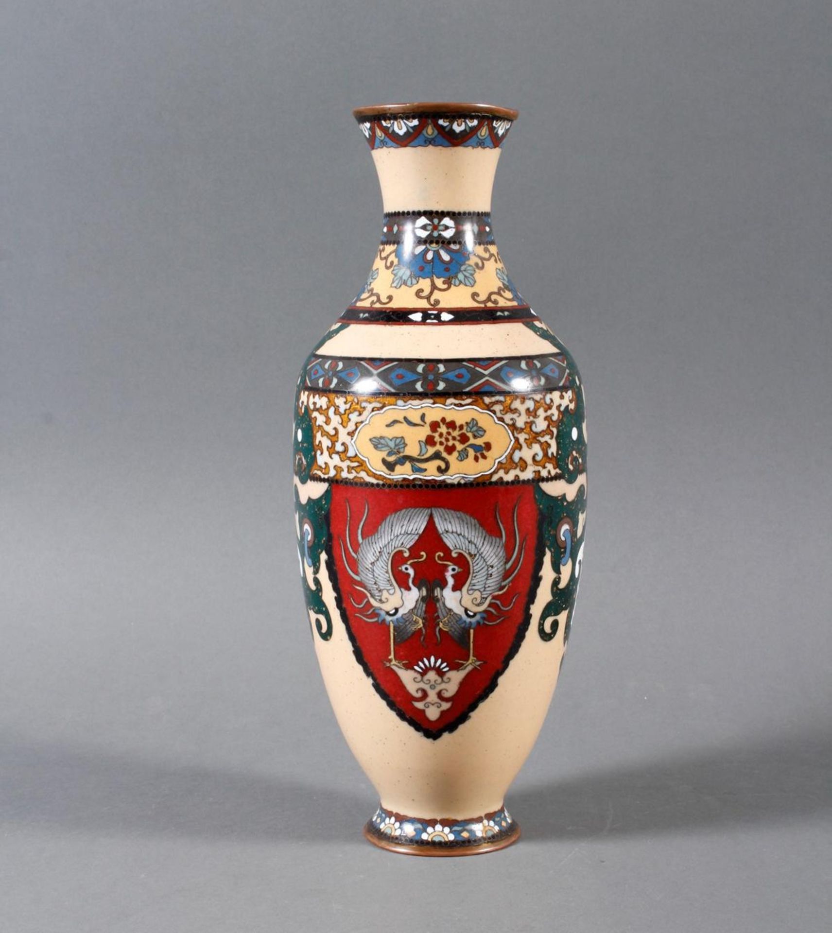 Cloisonné-Vase, Japan Meiji Periode