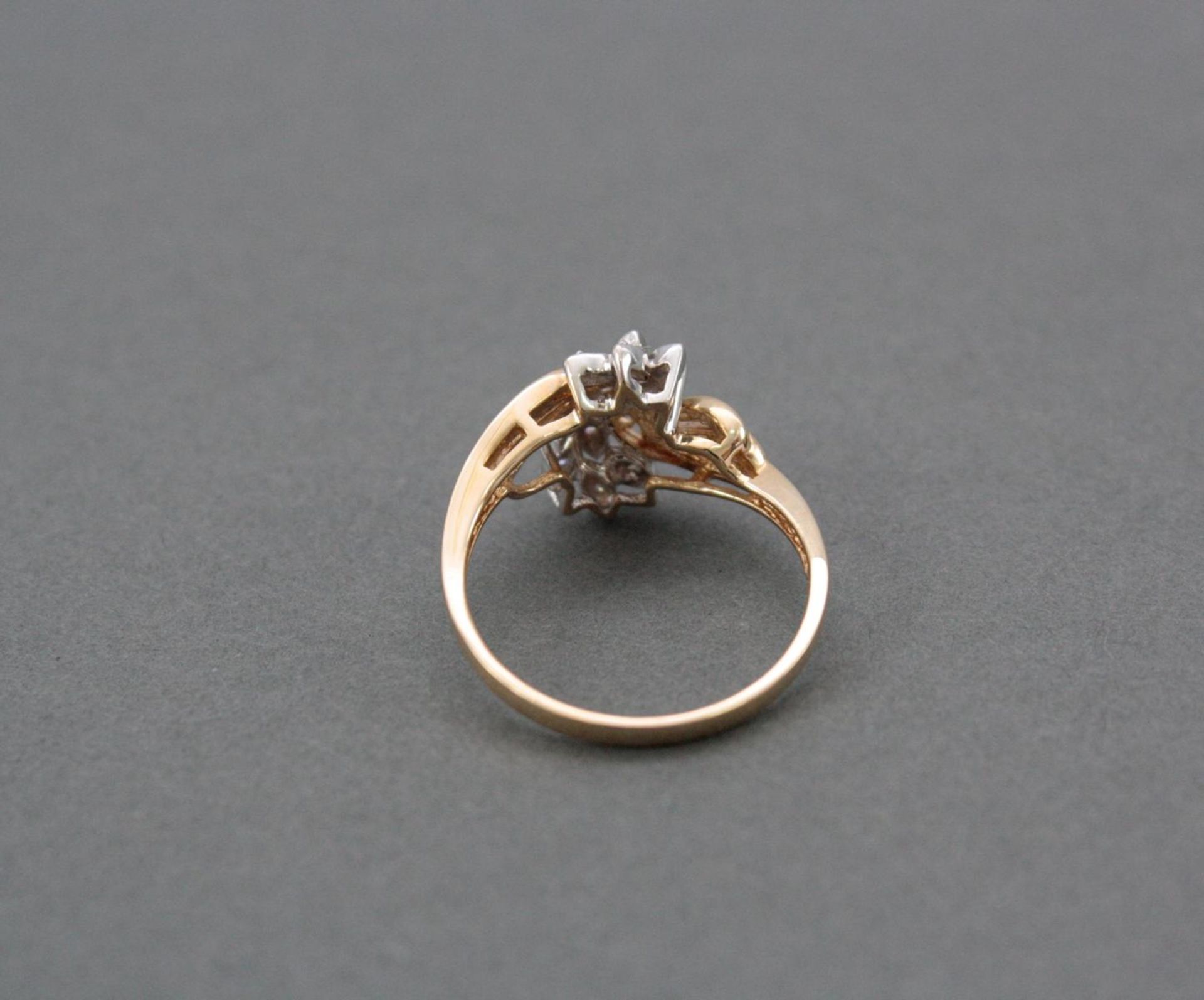 Damenring mit Diamanten, 14 Karat Gelbgold - Image 3 of 3