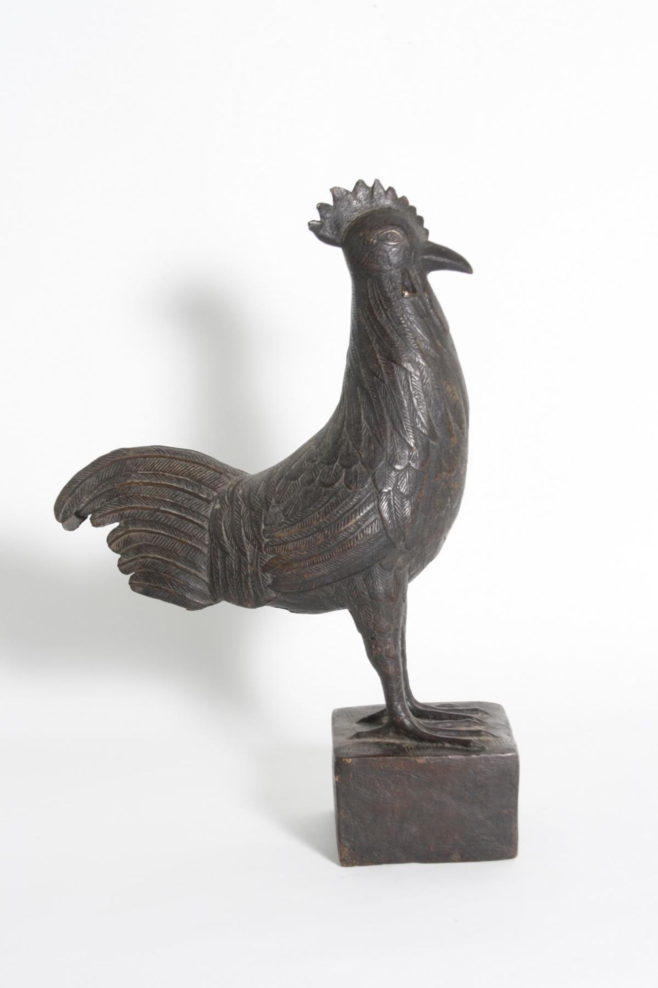 Bronze Hahn, Benin, Nigeria, 1. Hälfte 20. Jh. - Image 4 of 5