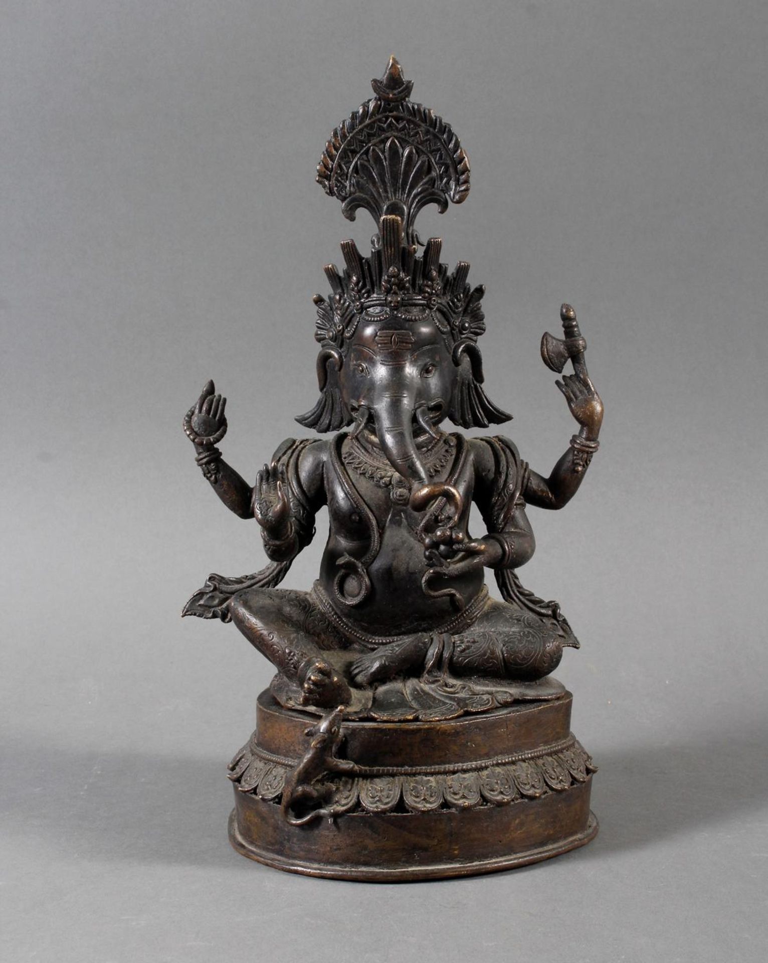 Bronze, Ganesha, Indien 17. / 18. Jahrhundert