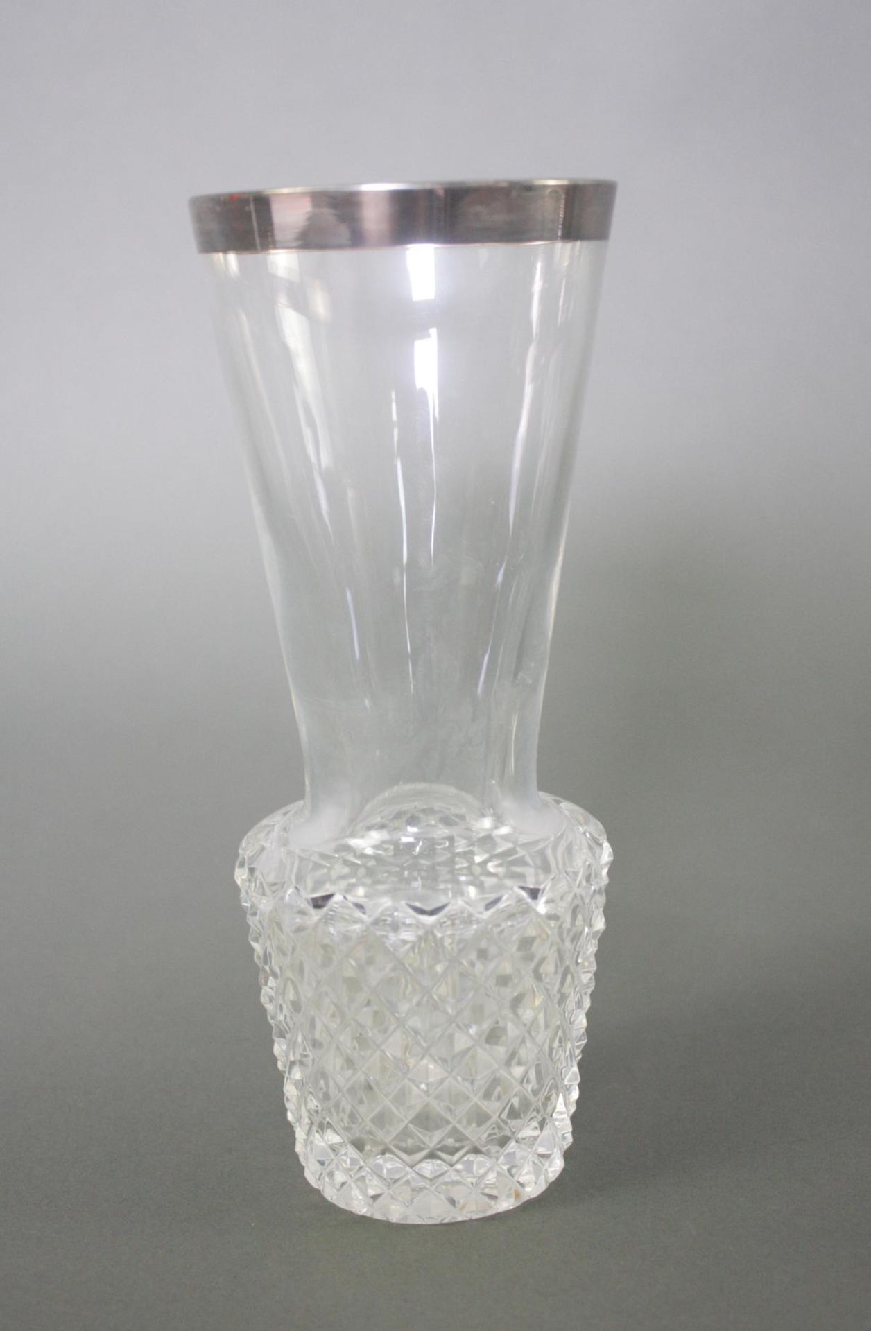 3 Teile Kristall mit Silbermontur. Karaffe, Schale und Vase - Image 5 of 5
