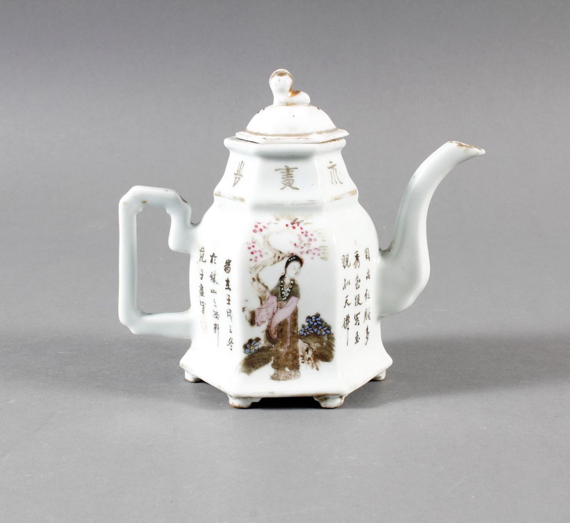 Porzellan Teekann, China, 19. Jahrhundert - Image 7 of 15