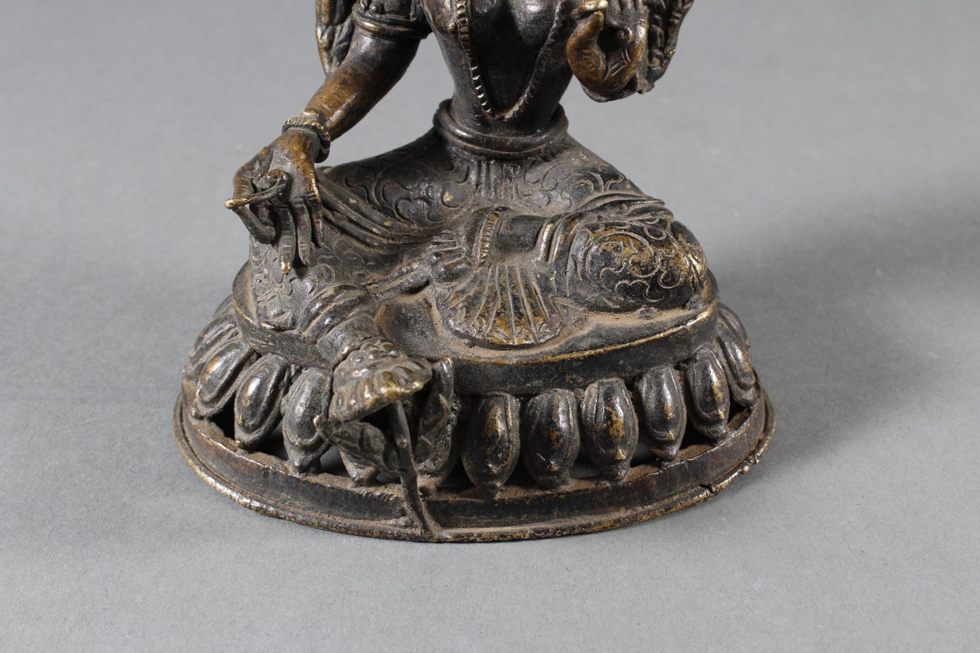 Bronze Buddha, Tara, Tibet, 18. / 19. Jahrhundert - Image 6 of 7