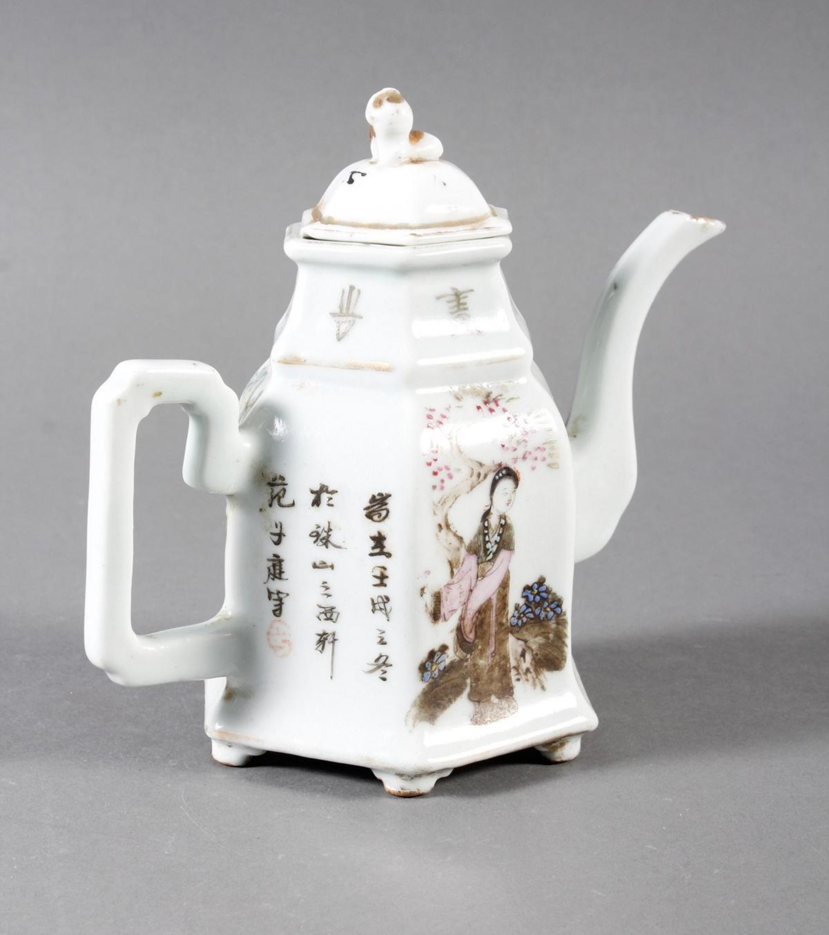 Porzellan Teekann, China, 19. Jahrhundert - Image 5 of 15