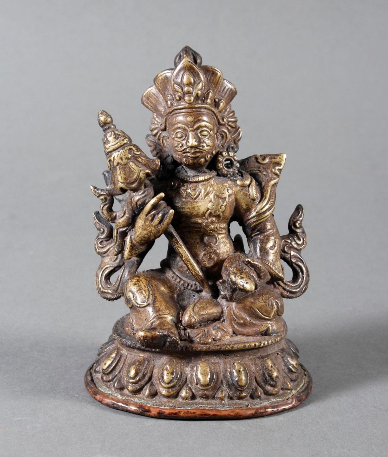 Bronze des Vaishravana, Tibet 17. / 18. Jahrhundert