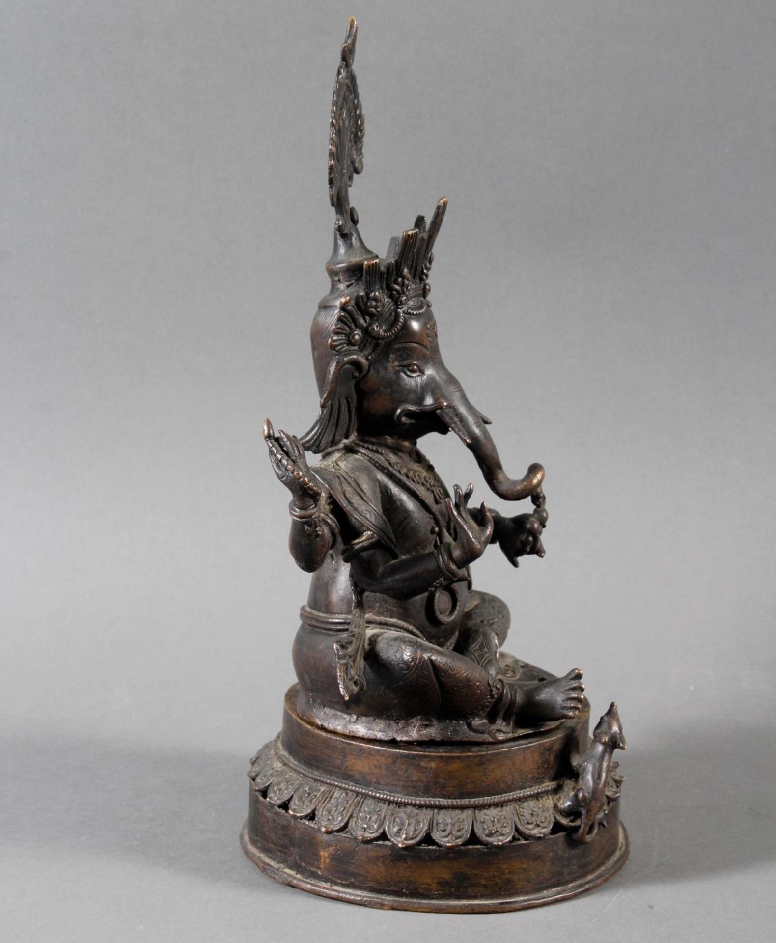 Bronze, Ganesha, Indien 17. / 18. Jahrhundert - Image 2 of 9