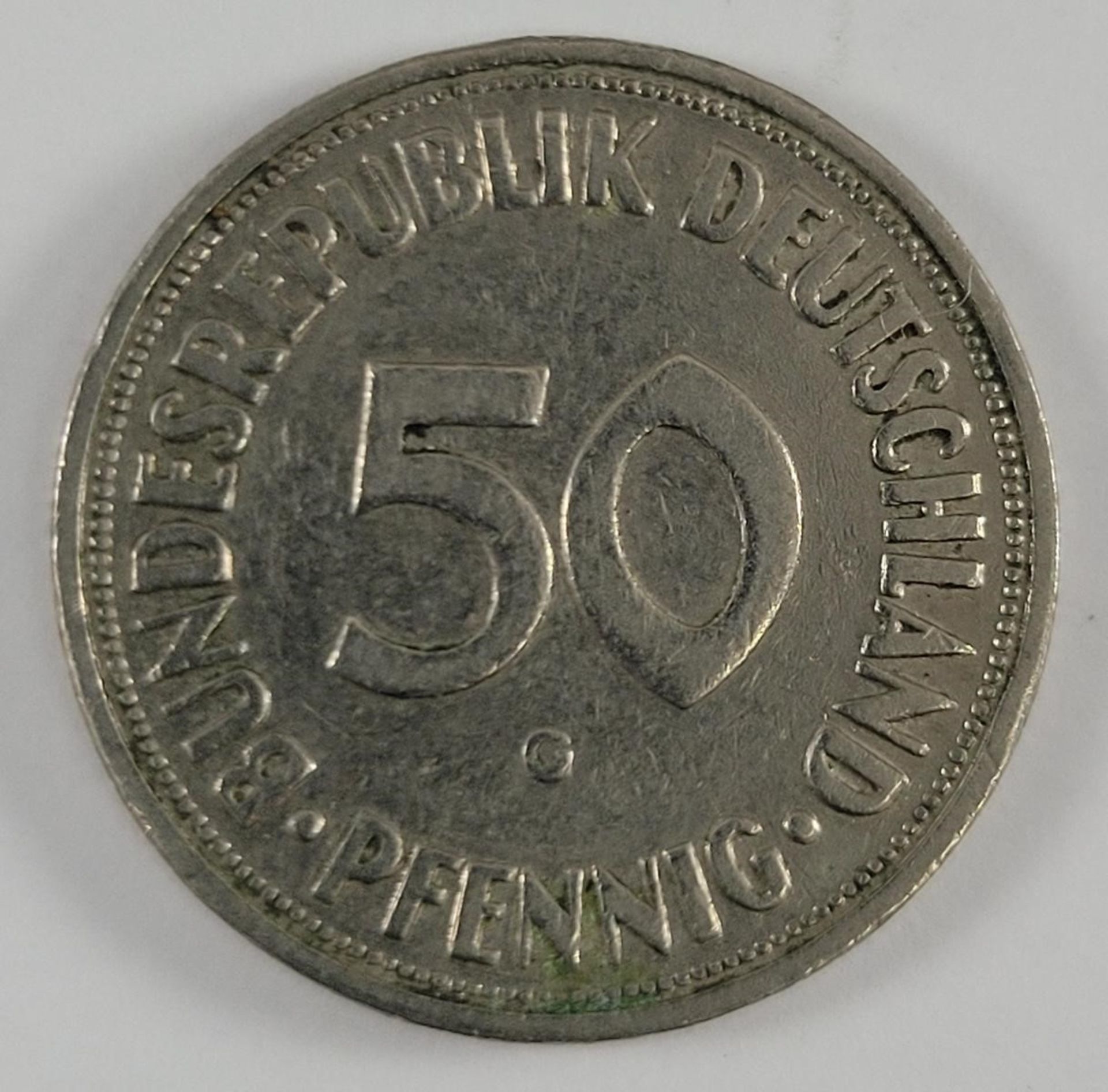 BRD - 50 Pfennig 1950 G, J.379 - Bild 2 aus 2