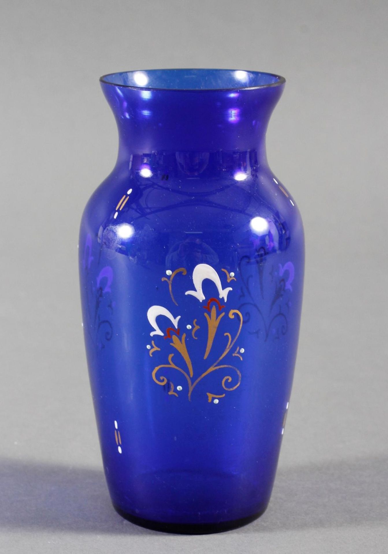 Jugendstil Glasziervase, Fachschule Zwiesl um 1925 - Bild 3 aus 5