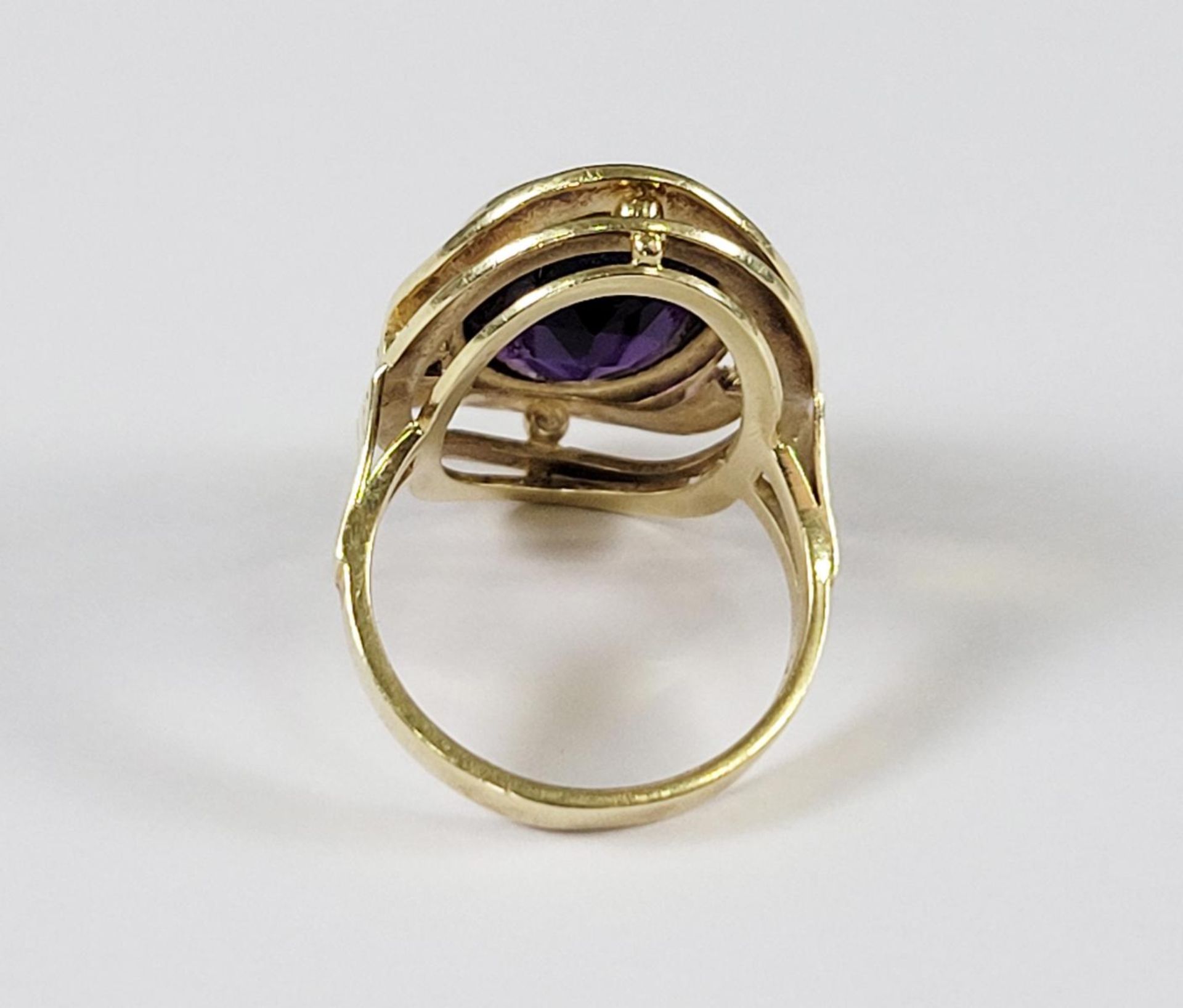 Damenring mit facettiertem Amethyst, - Image 4 of 5